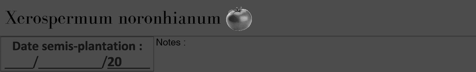 Étiquette de : Xerospermum noronhianum - format a - style noire27bod avec comestibilité simplifiée