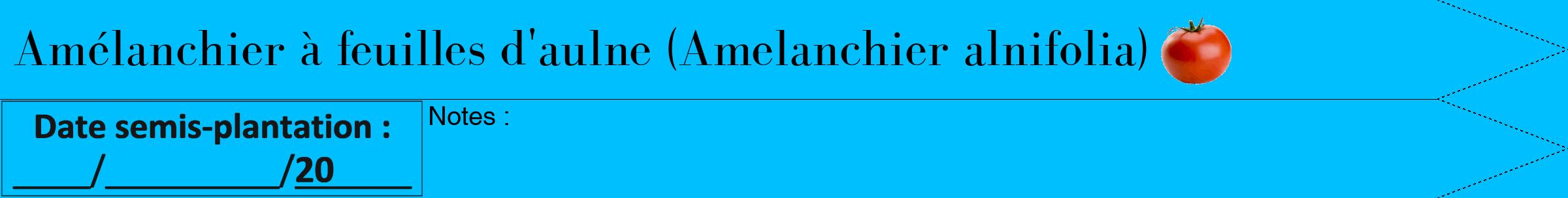 Étiquette de : Amelanchier alnifolia - format b - style noire2bod avec comestibilité simplifiée