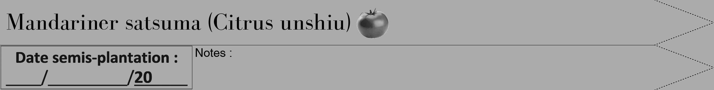 Étiquette de : Citrus unshiu - format b - style noire37bod avec comestibilité simplifiée