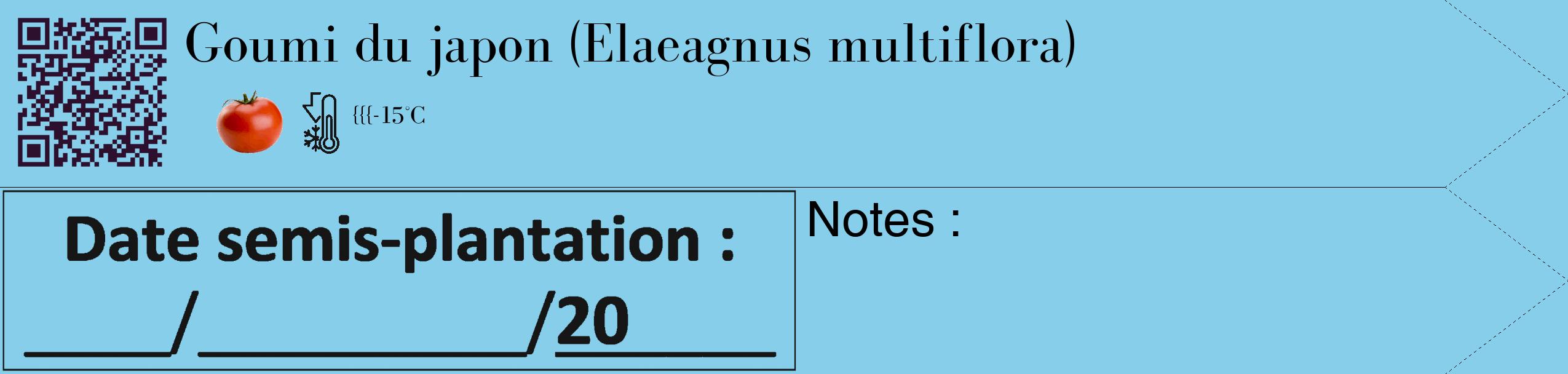 Étiquette de : Elaeagnus multiflora - format c - style noire1_simple_simplebod avec qrcode et comestibilité simplifiée