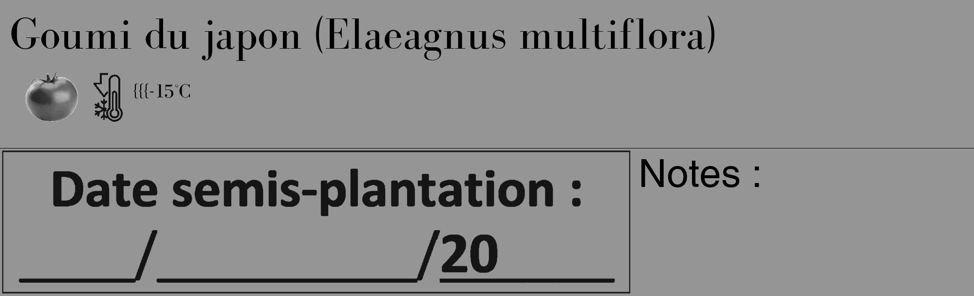 Étiquette de : Elaeagnus multiflora - format c - style noire16_basique_basiquebod avec comestibilité simplifiée