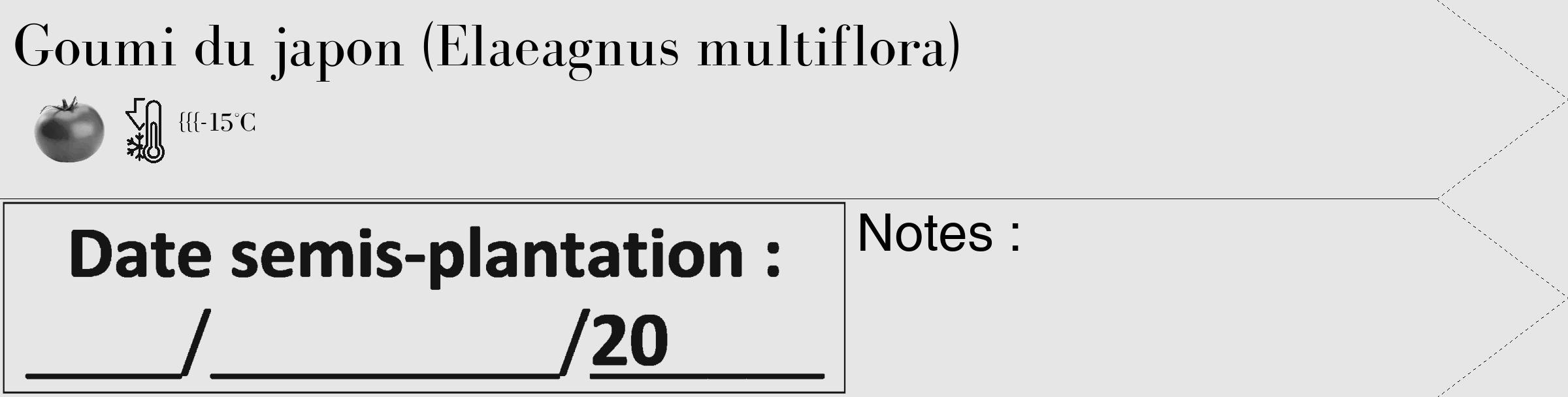 Étiquette de : Elaeagnus multiflora - format c - style noire18_simple_simplebod avec comestibilité simplifiée