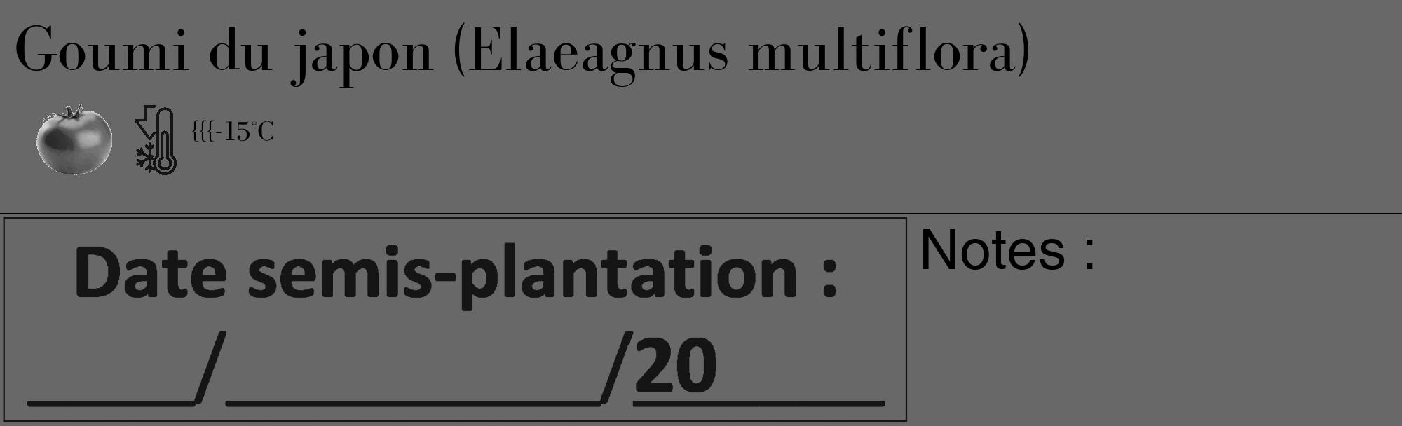 Étiquette de : Elaeagnus multiflora - format c - style noire43_basique_basiquebod avec comestibilité simplifiée