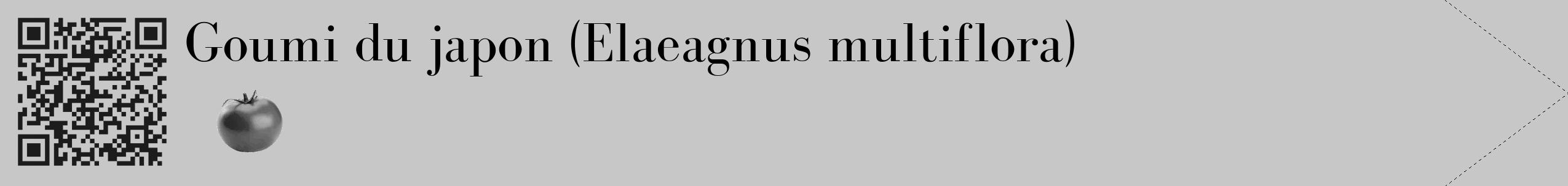 Étiquette de : Elaeagnus multiflora - format c - style noire15_simple_simplebod avec qrcode et comestibilité simplifiée