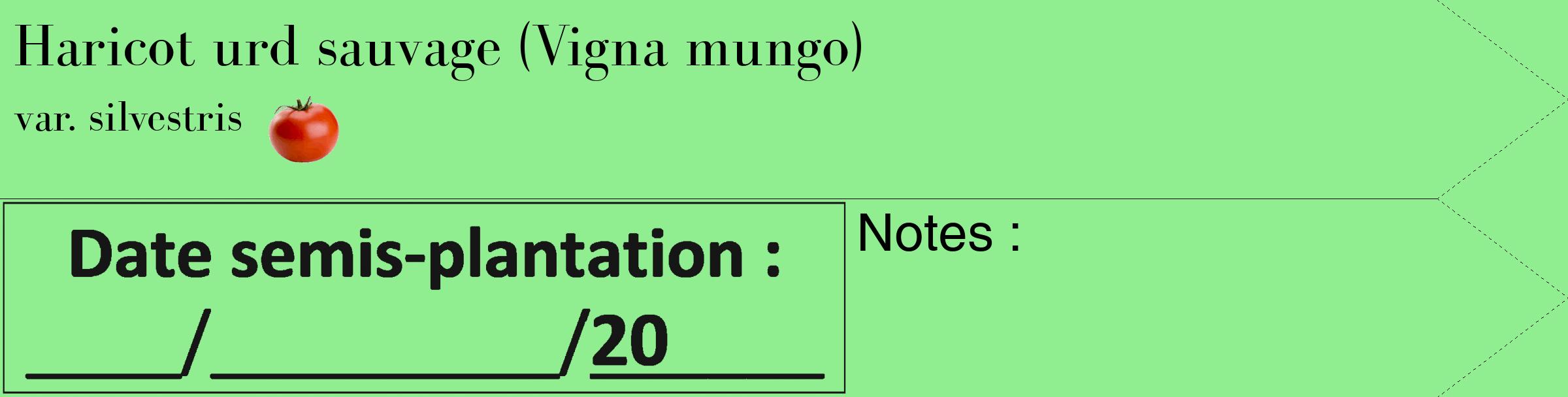 Étiquette de : Vigna mungo var. silvestris - format c - style noire15_simple_simplebod avec comestibilité simplifiée