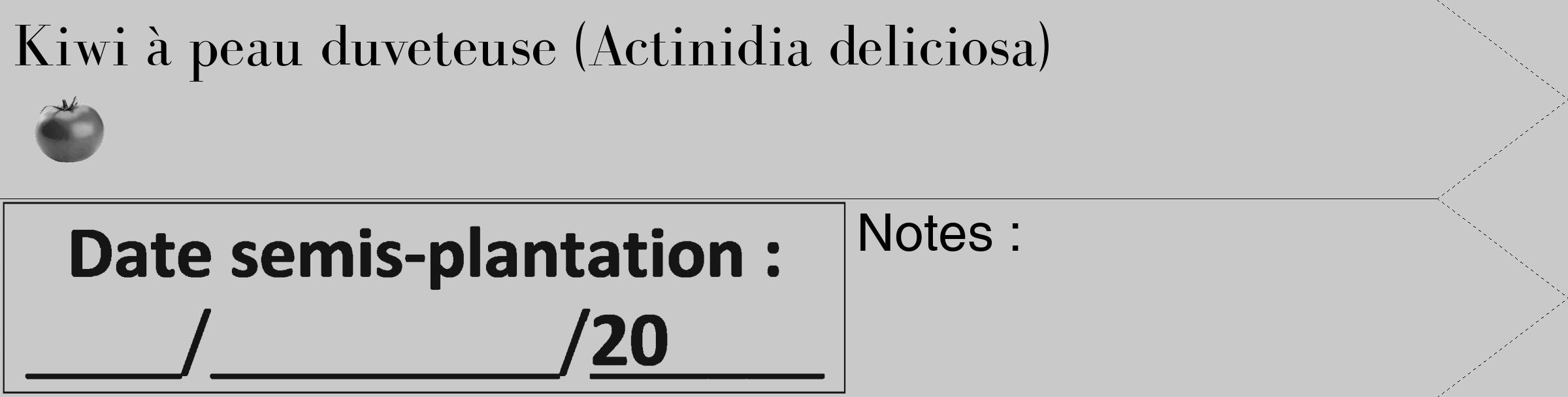 Étiquette de : Actinidia deliciosa - format c - style noire54_simple_simplebod avec comestibilité simplifiée