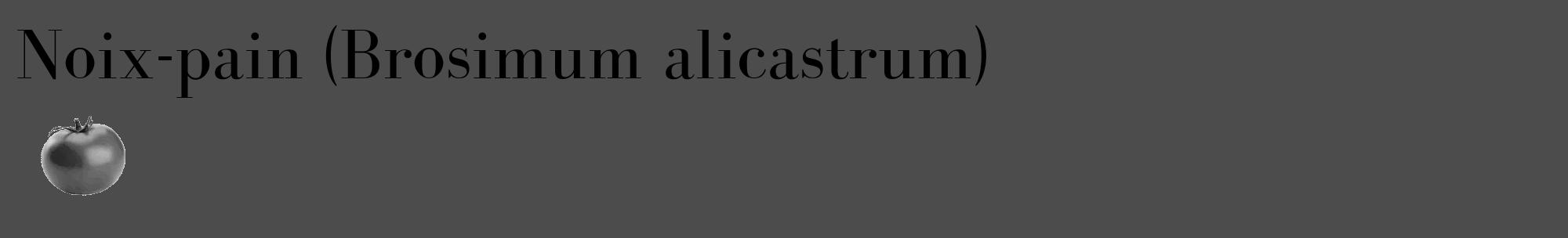 Étiquette de : Brosimum alicastrum - format c - style noire27_basique_basiquebod avec comestibilité simplifiée
