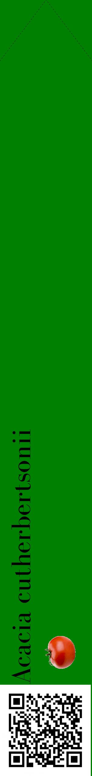 Étiquette de : Acacia cutherbertsonii - format c - style noire9_simplebod avec qrcode et comestibilité simplifiée