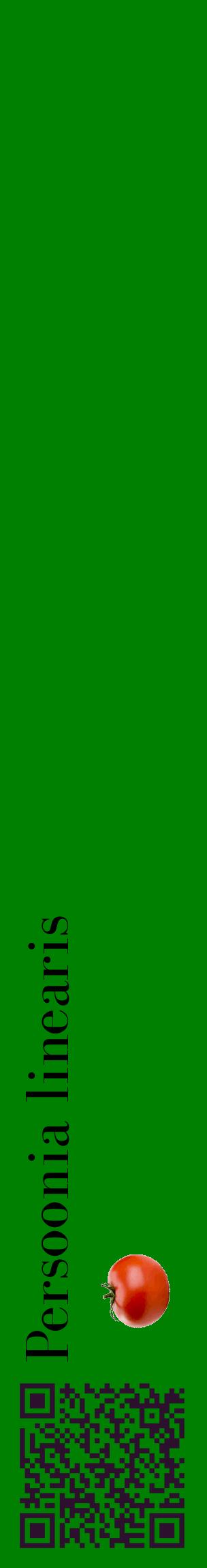 Étiquette de : Persoonia linearis - format c - style noire9_basiquebod avec qrcode et comestibilité simplifiée