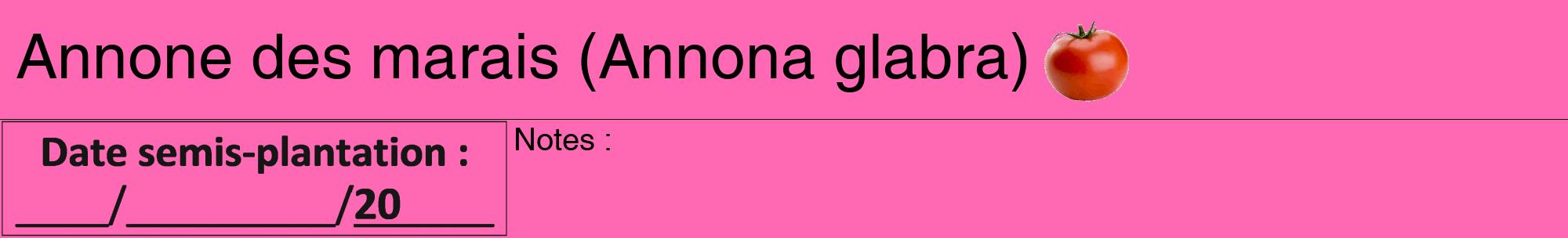 Étiquette de : Annona glabra - format a - style noire42hel avec comestibilité simplifiée