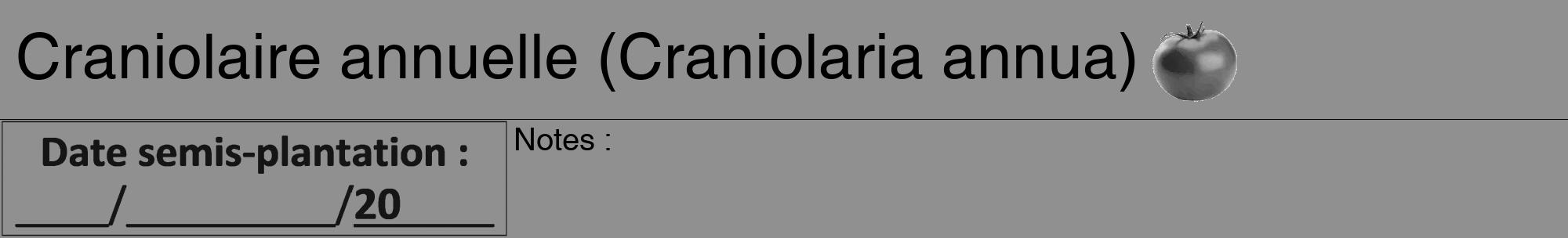 Étiquette de : Craniolaria annua - format a - style noire4hel avec comestibilité simplifiée
