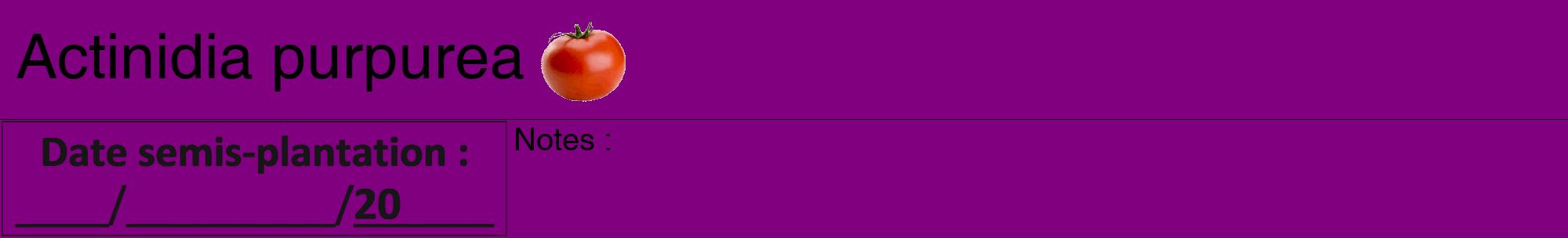 Étiquette de : Actinidia purpurea - format a - style noire46hel avec comestibilité simplifiée