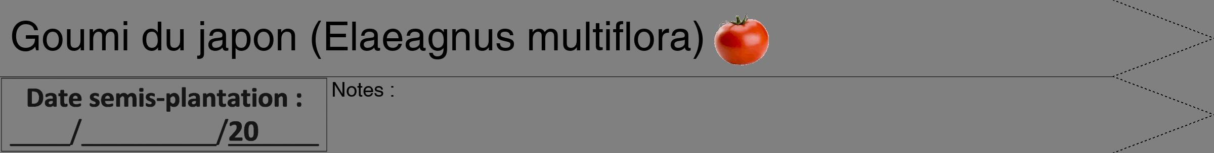 Étiquette de : Elaeagnus multiflora - format b - style noire57hel avec comestibilité simplifiée