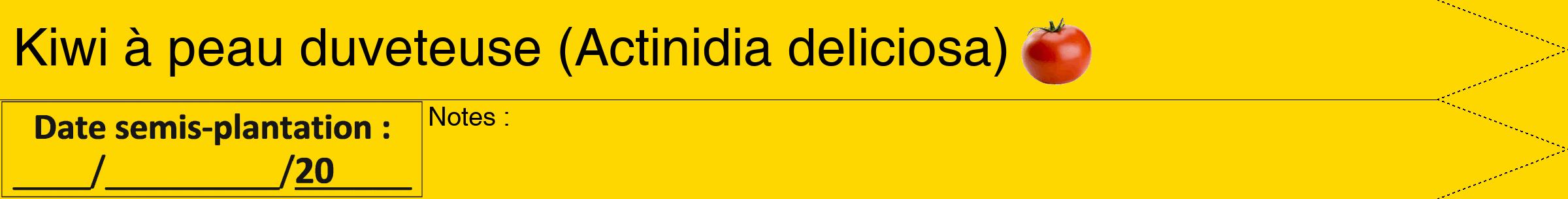 Étiquette de : Actinidia deliciosa - format b - style noire21hel avec comestibilité simplifiée