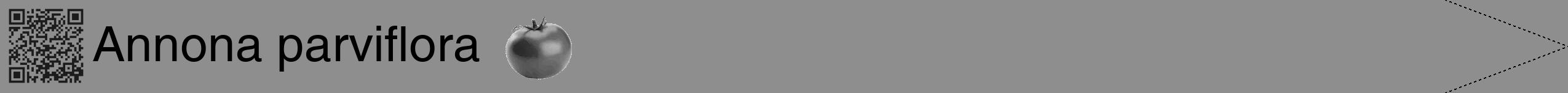 Étiquette de : Annona parviflora - format b - style noire25hel avec qrcode et comestibilité simplifiée