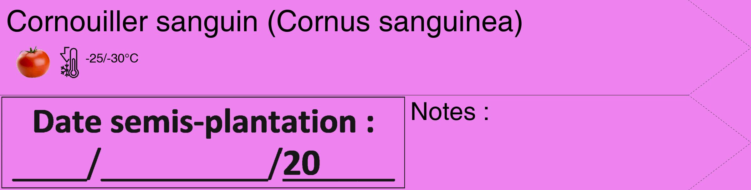 Étiquette de : Cornus sanguinea - format c - style noire53_simple_simplehel avec comestibilité simplifiée