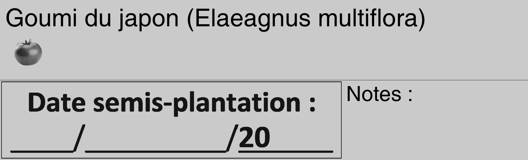 Étiquette de : Elaeagnus multiflora - format c - style noire21_basique_basiquehel avec comestibilité simplifiée