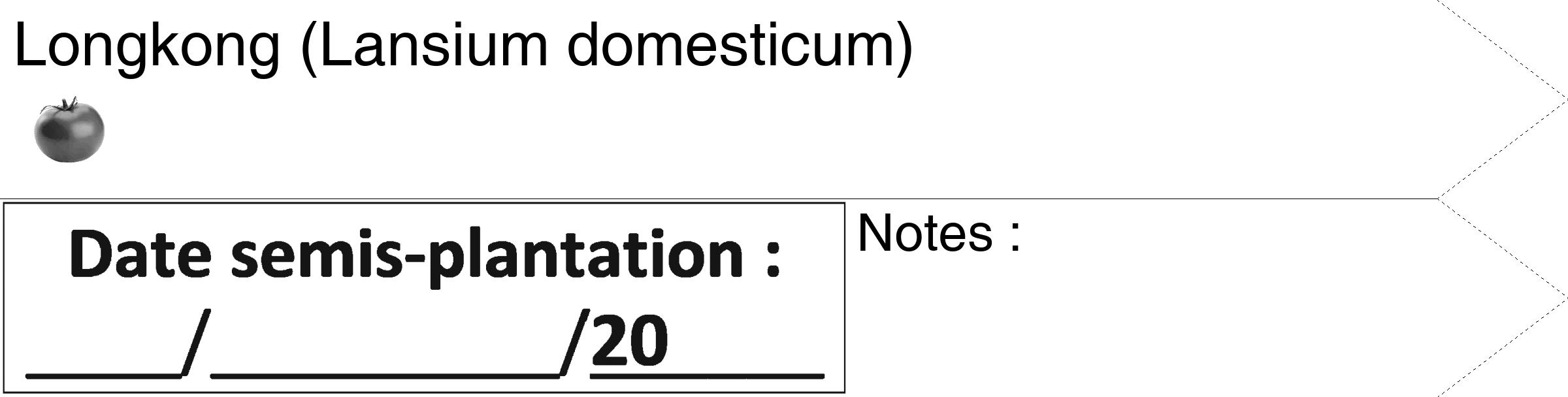 Étiquette de : Lansium domesticum - format c - style noire60_simple_simplehel avec comestibilité simplifiée