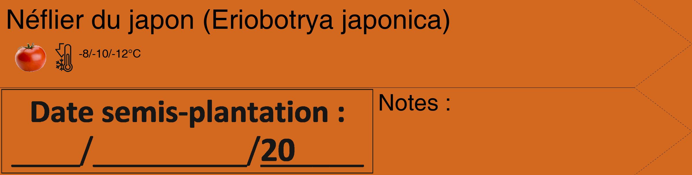 Étiquette de : Eriobotrya japonica - format c - style noire31_simple_simplehel avec comestibilité simplifiée