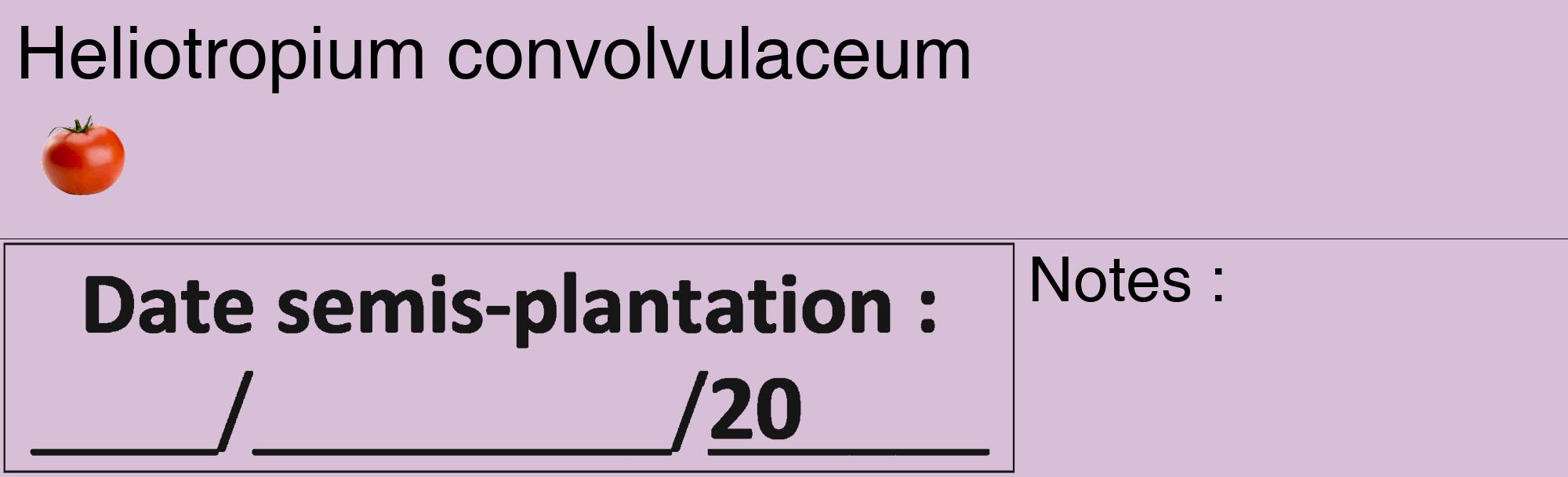 Étiquette de : Heliotropium convolvulaceum - format c - style noire54_basique_basiquehel avec comestibilité simplifiée