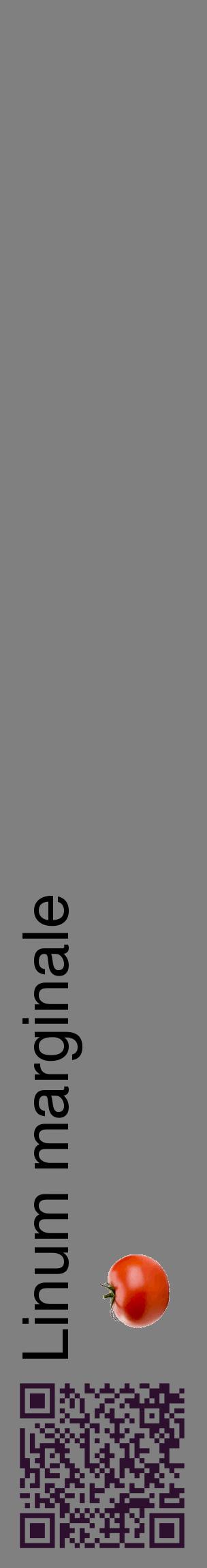 Étiquette de : Linum marginale - format c - style noire57_basiquehel avec qrcode et comestibilité simplifiée