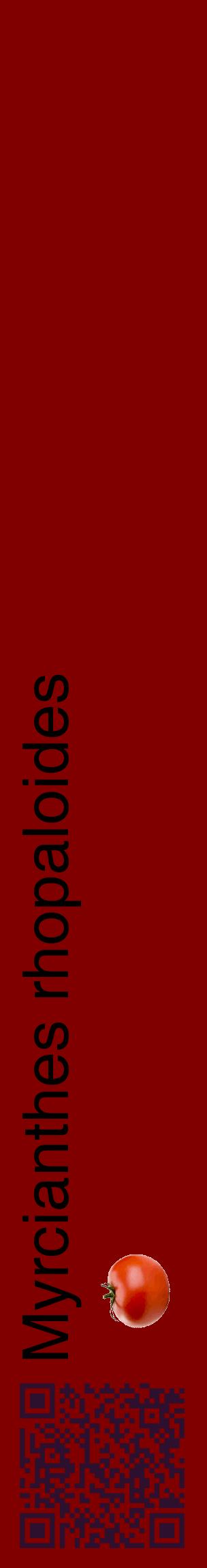 Étiquette de : Myrcianthes rhopaloides - format c - style noire29_basiquehel avec qrcode et comestibilité simplifiée