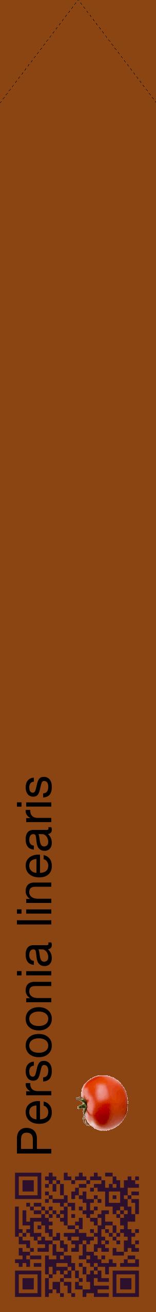 Étiquette de : Persoonia linearis - format c - style noire30_simplehel avec qrcode et comestibilité simplifiée