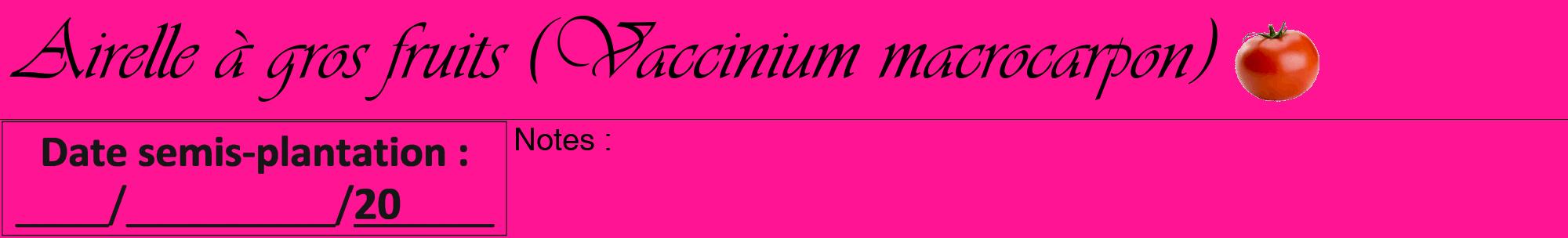 Étiquette de : Vaccinium macrocarpon - format a - style noire43viv avec comestibilité simplifiée