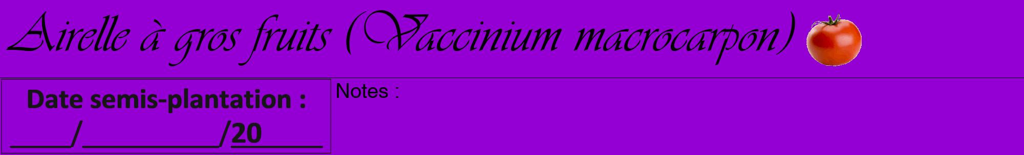 Étiquette de : Vaccinium macrocarpon - format a - style noire48viv avec comestibilité simplifiée