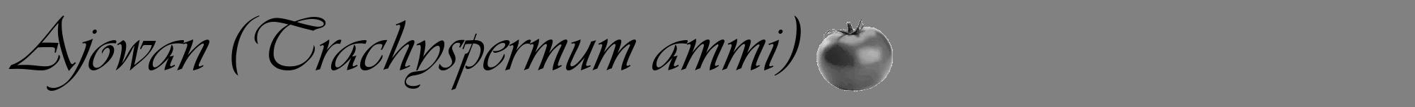 Étiquette de : Trachyspermum ammi - format a - style noire50basiqueviv avec comestibilité simplifiée