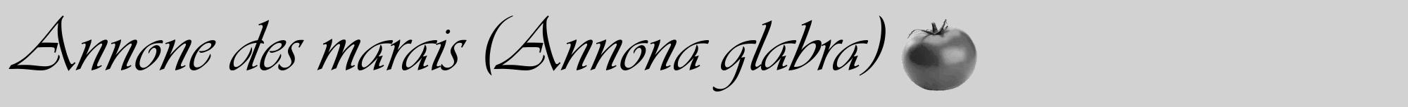 Étiquette de : Annona glabra - format a - style noire14viv avec comestibilité simplifiée