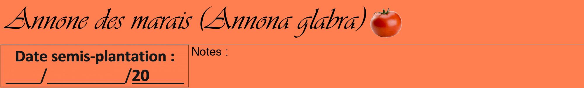 Étiquette de : Annona glabra - format a - style noire24viv avec comestibilité simplifiée