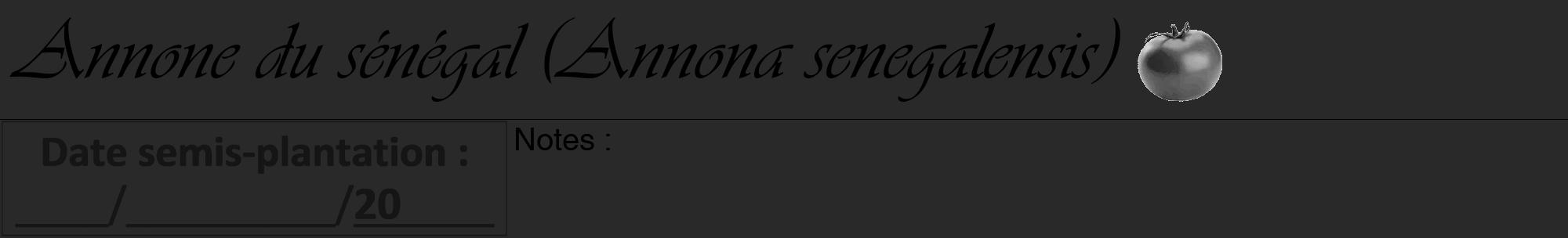 Étiquette de : Annona senegalensis - format a - style noire34viv avec comestibilité simplifiée
