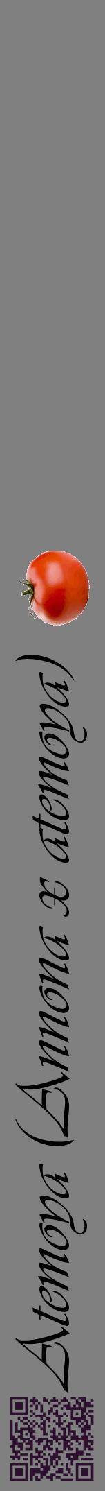 Étiquette de : Annona x atemoya - format a - style noire57viv avec qrcode et comestibilité simplifiée