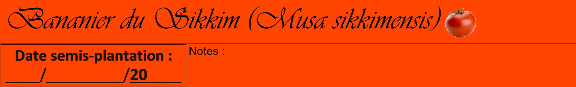 Étiquette de : Musa sikkimensis - format a - style noire26viv avec comestibilité simplifiée