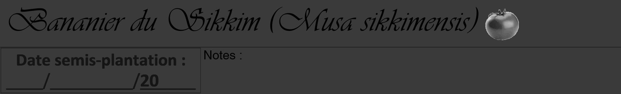 Étiquette de : Musa sikkimensis - format a - style noire8viv avec comestibilité simplifiée