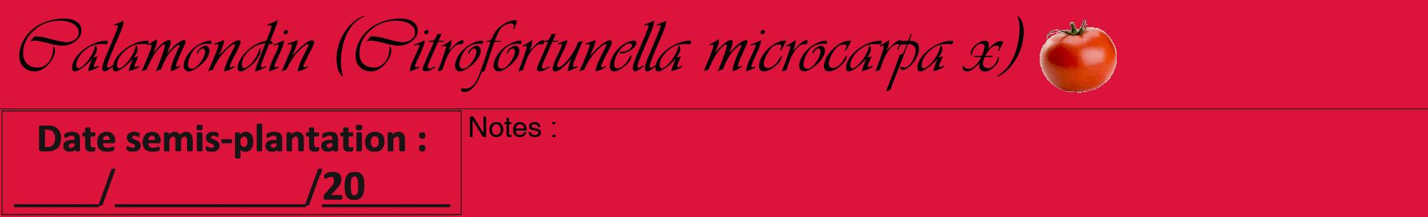 Étiquette de : Citrofortunella microcarpa x - format a - style noire36viv avec comestibilité simplifiée