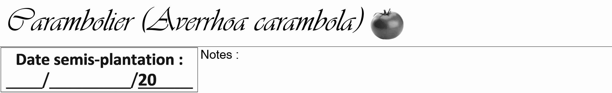 Étiquette de : Averrhoa carambola - format a - style noire19viv avec comestibilité simplifiée