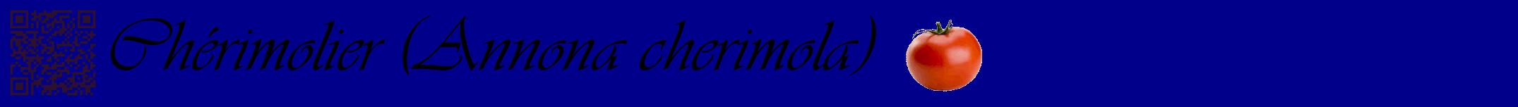 Étiquette de : Annona cherimola - format a - style noire7simpleviv avec qrcode et comestibilité simplifiée