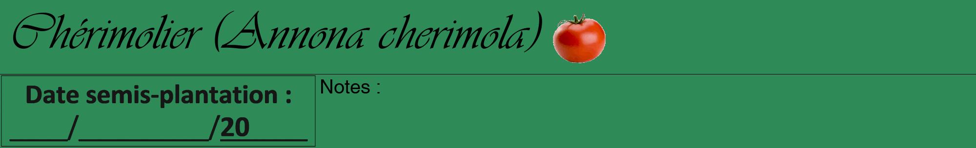 Étiquette de : Annona cherimola - format a - style noire11viv avec comestibilité simplifiée
