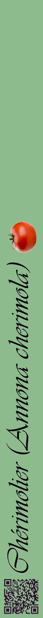 Étiquette de : Annona cherimola - format a - style noire13viv avec qrcode et comestibilité simplifiée