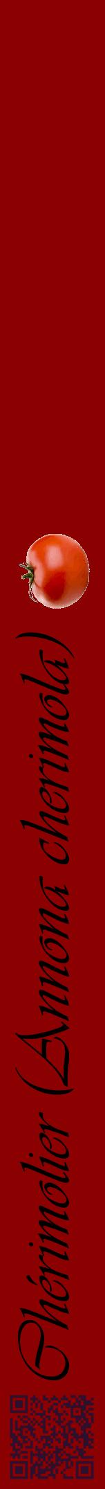 Étiquette de : Annona cherimola - format a - style noire34viv avec qrcode et comestibilité simplifiée