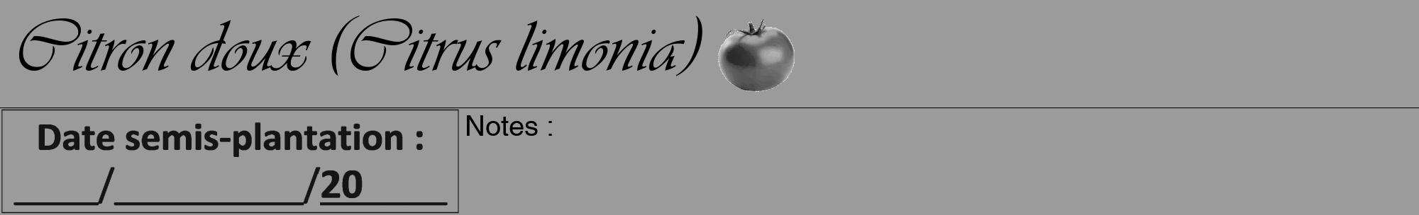 Étiquette de : Citrus limonia - format a - style noire52viv avec comestibilité simplifiée