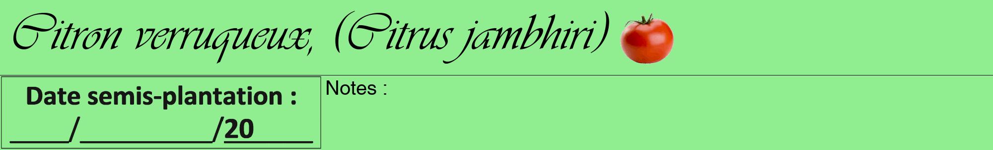 Étiquette de : Citrus jambhiri - format a - style noire15basiqueviv avec comestibilité simplifiée