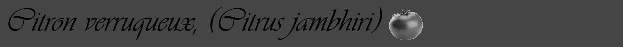 Étiquette de : Citrus jambhiri - format a - style noire58viv avec comestibilité simplifiée