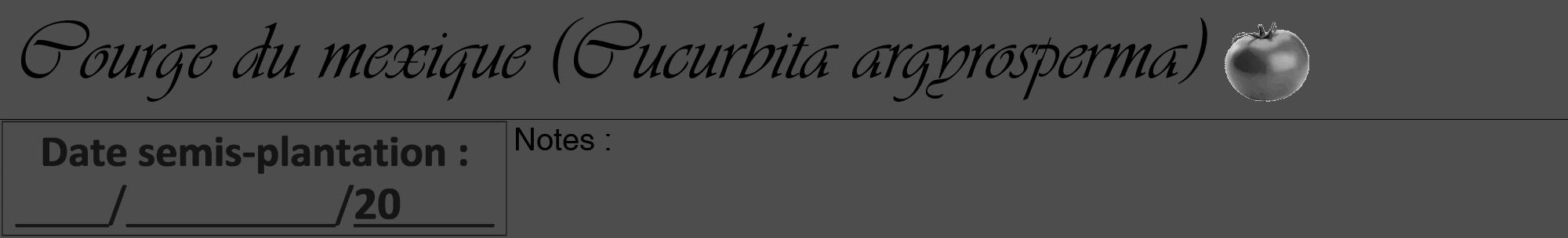 Étiquette de : Cucurbita argyrosperma - format a - style noire28viv avec comestibilité simplifiée