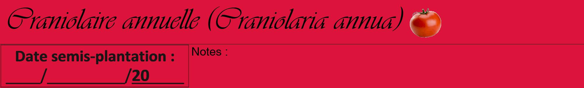 Étiquette de : Craniolaria annua - format a - style noire36viv avec comestibilité simplifiée