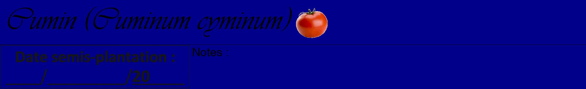 Étiquette de : Cuminum cyminum - format a - style noire7basiqueviv avec comestibilité simplifiée