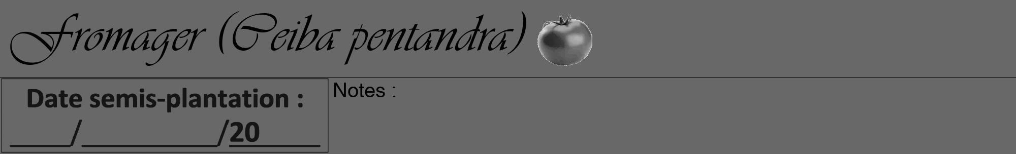 Étiquette de : Ceiba pentandra - format a - style noire43viv avec comestibilité simplifiée