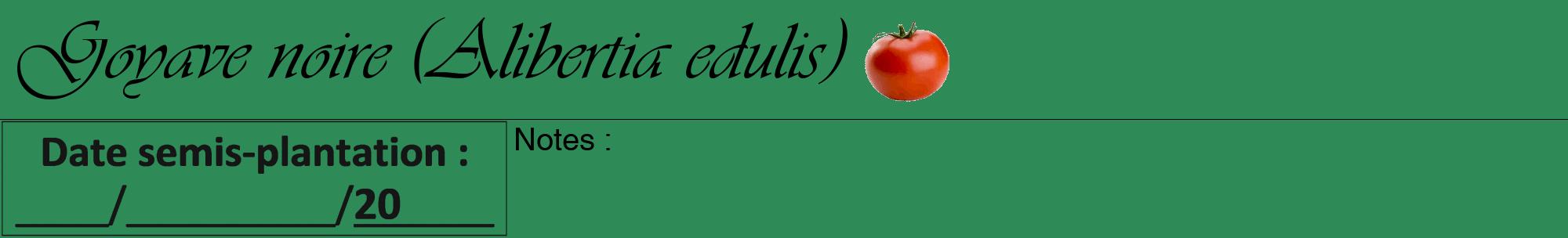 Étiquette de : Alibertia edulis - format a - style noire11viv avec comestibilité simplifiée